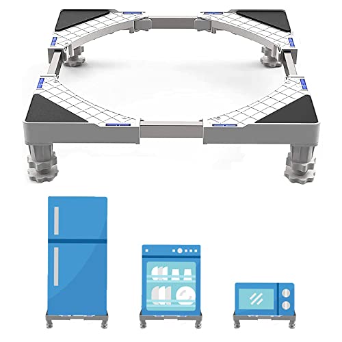 Dewel Base Lavadora Soporte Lavadora Secadora Ajustable con 4 Pies de Goma Resistentes