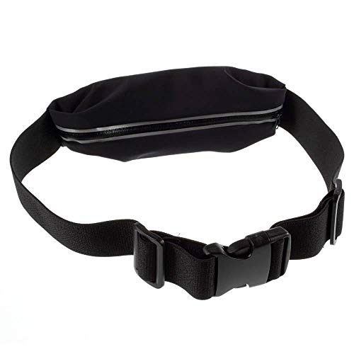 DFV mobile - Funda Reflectante con Pantalla Táctil Impermeable Riñonera Deportiva para Correr Andar Senderismo Running para Samsung Galaxy Z Fold3 (2021) - Negra