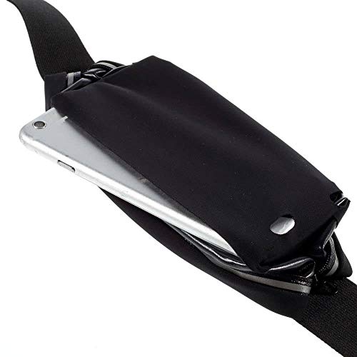 DFV mobile - Funda Reflectante con Pantalla Táctil Impermeable Riñonera Deportiva para Correr Andar Senderismo Running para Samsung Galaxy Z Fold3 (2021) - Negra