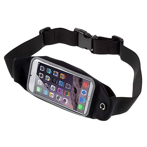 DFV mobile - Funda Reflectante con Pantalla Táctil Impermeable Riñonera Deportiva para Correr Andar Senderismo Running para Samsung Galaxy Z Fold3 (2021) - Negra