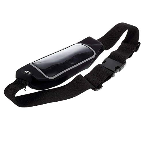 DFV mobile - Funda Reflectante con Pantalla Táctil Impermeable Riñonera Deportiva para Correr Andar Senderismo Running para Samsung Galaxy Z Fold3 (2021) - Negra