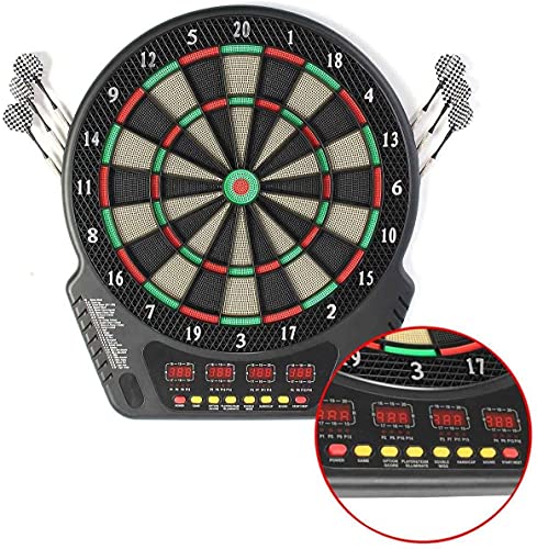 Diana electrónica de Dardos Dartboard electrónico, Juegos de interiores Placa de DART electrónica profesional con 23 categorías principales de juegos y 243 subcategorías de juegos, for regalos de Offi