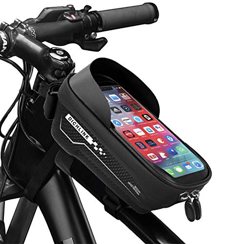 Dichlink Bolsas de Bicicleta, Bolsa Impermeable para Bicicleta para Teléfono Inteligente por Debajo de 6,5 Pulgadas