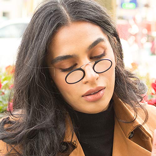 DIDINSKY Gafas de lectura sin patillas graduadas para hombre y mujer transparentes. Gafas de presbicia para hombre y mujer retro o vintage para vista cansada. Black +2.0 – ORSAY