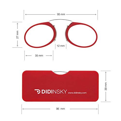 DIDINSKY Gafas de lectura sin patillas graduadas para hombre y mujer transparentes. Gafas de presbicia para hombre y mujer retro o vintage para vista cansada. Black +2.0 – ORSAY