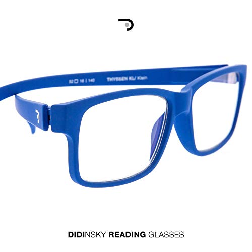 DIDINSKY Gafas de Presbicia con Filtro Anti Luz Azul para Ordenador. Gafas Graduadas de Lectura para Hombre y Mujer con Cristales Anti-reflejantes. Klein +2.0 – THYSSEN