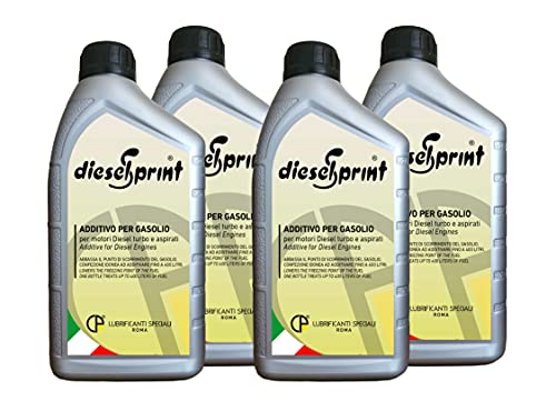 DieselSprint 4 litros (4 Botellas de 1000 ml) aditivo Multifuncional para Motores Diesel