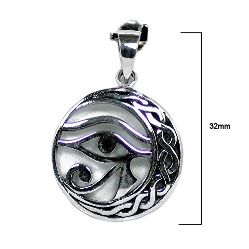 Dije Egipcio Ojo de Horus Colgante Dios Ra Infinito en Plata Esterlina 925 (P089)