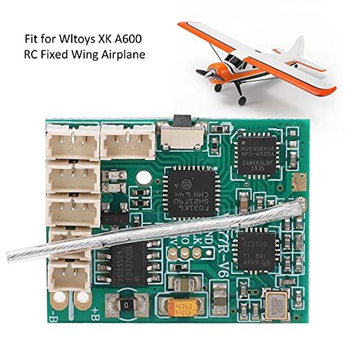 Dilwe Placa receptora RC, Placa receptora de avión RC Compatible con Wltoys XK A600.015 Placa receptora para XK A600 Pieza de Accesorio de avión RC de ala Fija