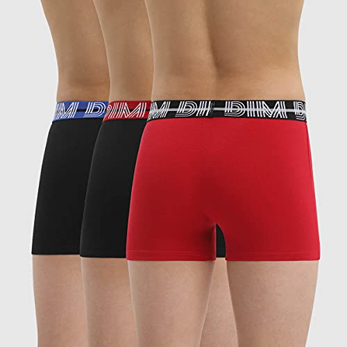 DIM Boxer de niño cómodo Pack x3 Rojo Talla 16