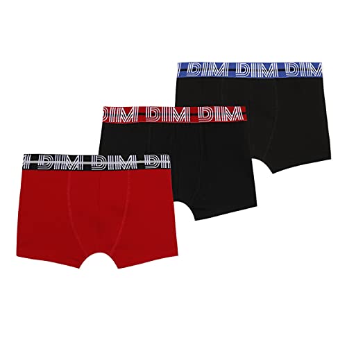 DIM Boxer de niño cómodo Pack x3 Rojo Talla 16