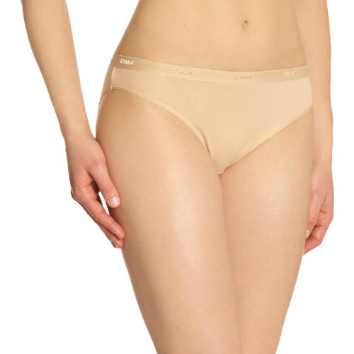 Dim Les Pocket Ecodim Slip X3 Braguita, Multicolore (Blanc/Peau/Noir), 40/42 (Pack de 3) para Mujer