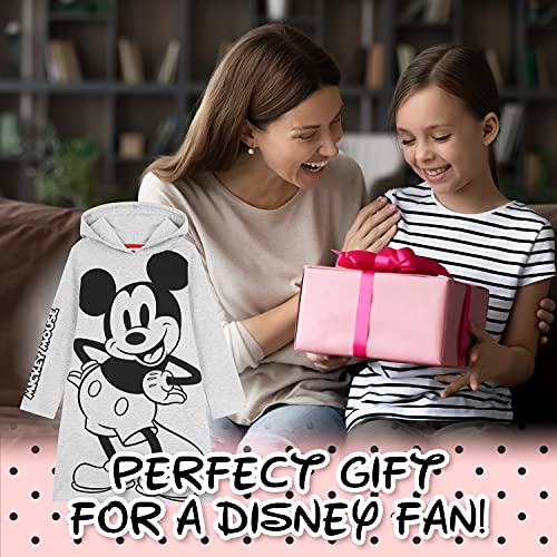 Disney Vestido Niña, Sudadera Niña de Mickey y Minnie Mouse, Ropa Niña 2-14 Años, Regalos para Niñas (11-12 Años, Gris)