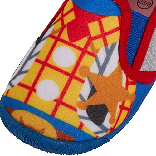 Disney Zapatillas de juguete para niños Buzz Woody Easy Fasten House Shoes Booties, gris, 30 EU