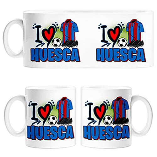 Diver Tazas Taza para Enamorado de su Equipo de fútbol de Huesca - Cerámica