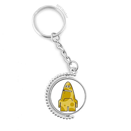 DIYthinker Universo Alien Monster Monster Amarillo giratoria Llavero Pilgrim Anillo