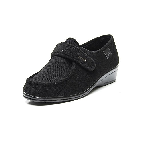 Doctor Cutillas 771 - Zapato Velcro Licra Negro mujer, color negro, talla 38