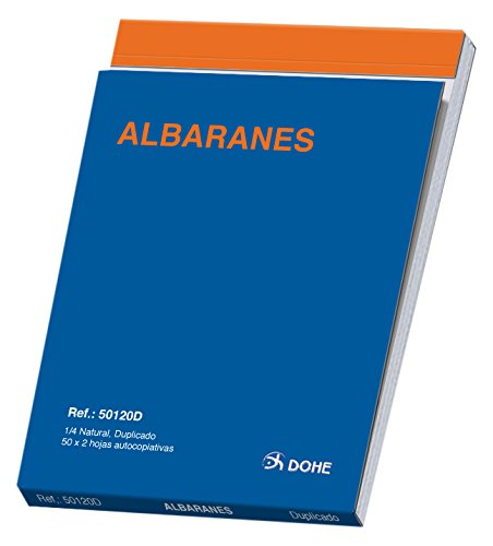 Dohe 50120D - Talonario de albaranes cuarto natural duplicado