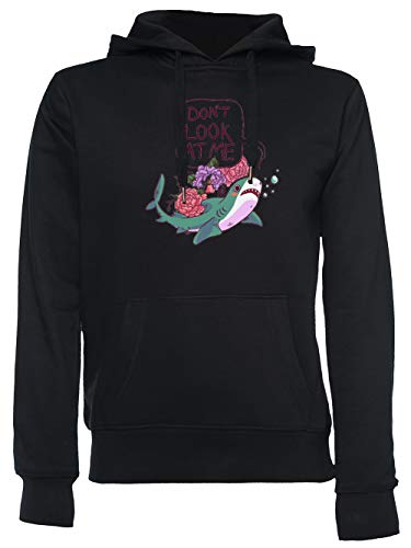 Dont Look At Me Unisexo Hombre Mujer Sudadera con Capucha Negro Unisex Men's Women's Hoodie Black