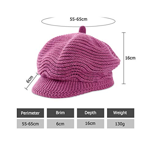 DORRISO Moda Mujer Gorra Boina Primavera Otoño Invierno Viajar Vacaciones Compras Ocio Respirable Beret Gorra de Boina Calentar Lana