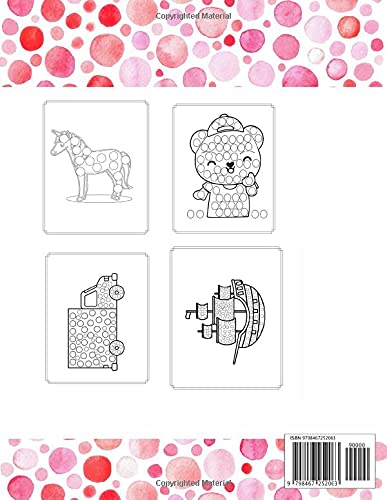 Dot Marker Activity Book For Adults Age 51 Years Old: Easy Guided Big Dots with cute Dinosaurs, bear,unicorn , easter , car, coloring book, truck ....| Do a dot page a day