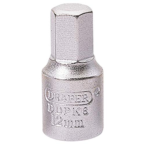 Draper 38326 Llave hexagonal de desagüe de 3/8 pulgadas, unidad cuadrada de 12 mm