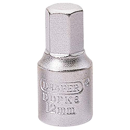 Draper 38326 Llave hexagonal de desagüe de 3/8 pulgadas, unidad cuadrada de 12 mm