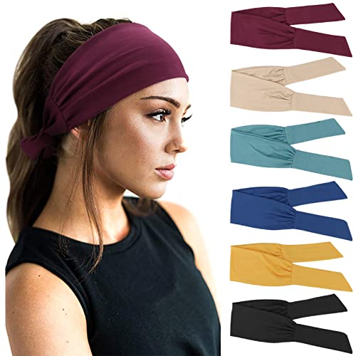 DRESHOW 6 Piezas Diadema Para Mujer Yoga Correr Diademas Deportes Entrenamiento Bandas para el Cabello Lindo Accesorio