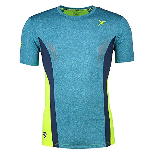 DROP SHOT Versus Camiseta Técnica de Tenis, Hombre, Azul, XL