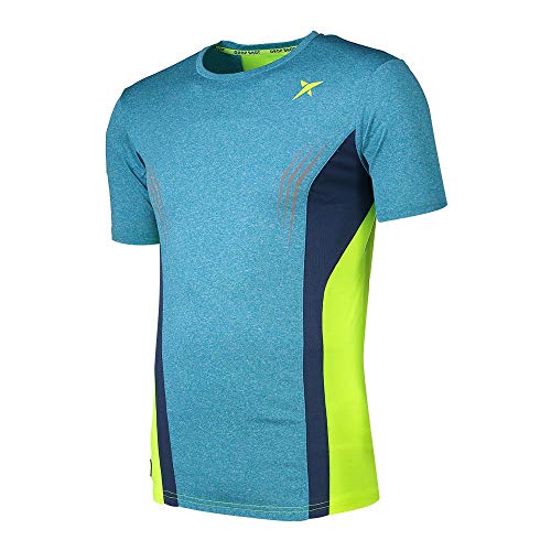 DROP SHOT Versus Camiseta Técnica de Tenis, Hombre, Azul, XL