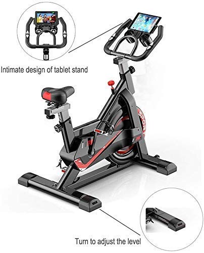 DSHUJC Bicicleta estática Bicicleta de Fitness, Interior Fitness Cardio Spin Bike Studio Ciclos Máquinas de Ejercicio Asiento de Manillar Ajustable, con Soporte para t