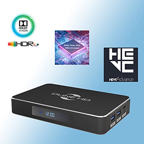 Dune HD Real Vision 4K | Dolby Vision | HDR 10+ | Ultra HD | 3D | DLNA | Media Player y Android Smart TV Box | RTD1619 RD | Audio HD, HDMI, BT, WiFi, 2GB / 16GB, MKV, H.265, 4Kp60