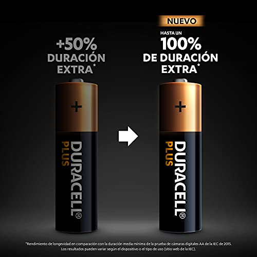 Duracell - NUEVO Pilas alcalinas Plus AA , 1.5 Voltios LR6 MN1500, paquete de 18