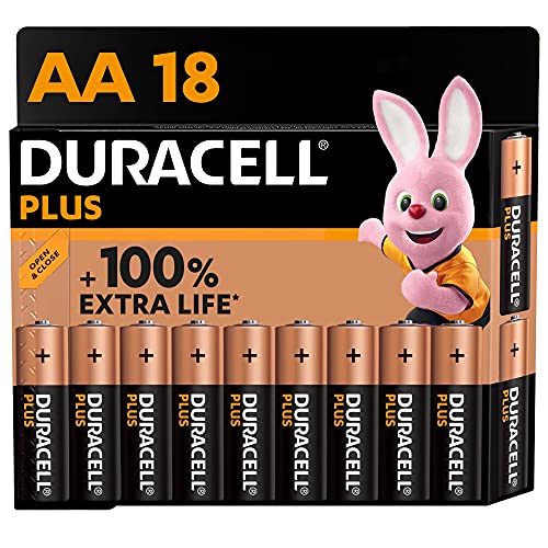 Duracell - NUEVO Pilas alcalinas Plus AA , 1.5 Voltios LR6 MN1500, paquete de 18