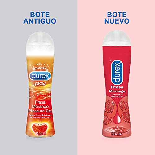 Durex Lubricante Sabor y Aroma Fresa de Base Agua - 50 ml