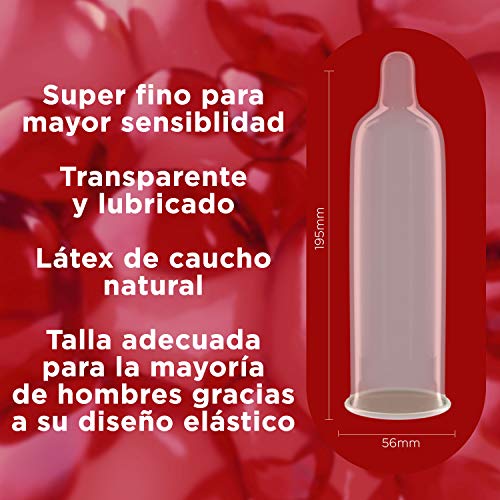 Durex Preservativos Super Finos Contacto Total para Mayor Sensibilidad - 12 condones