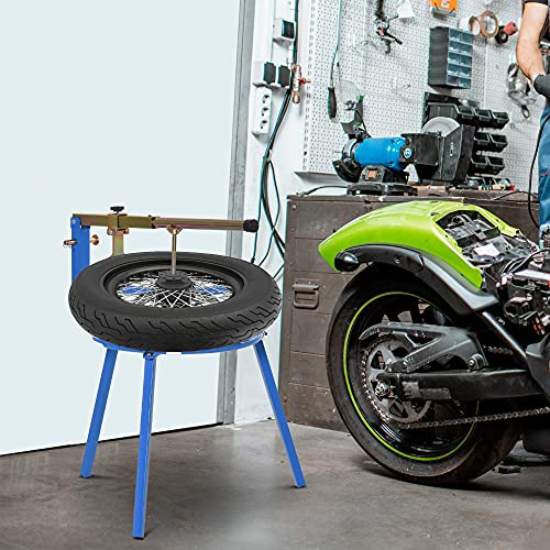 DURHAND Desmontador de Neumáticos de 16-24” con Destalonador Ajustable Herramienta Portátil Acero para Montaje y Desmontaje de Llantas Motocicleta 75x64x78 cm Azul