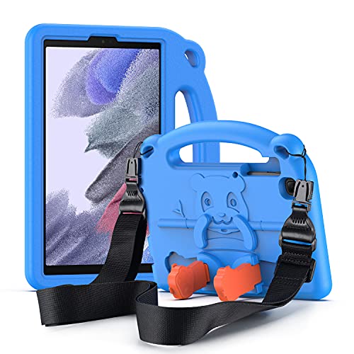 DUZZONA Funda para Samsung Galaxy Tab A7 Lite 8.7''2021 (SM-T220/SM-T225), Estuche Antigolpes con Asa, Correa de Hombr, para Galaxy Tab A7 Lite 8.7 2021,Azul