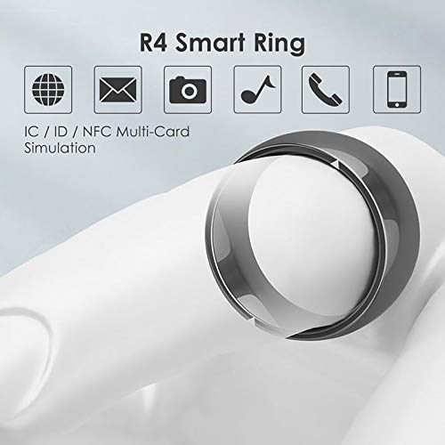 DXH Timbre Inteligente, R4 Anillos Inteligentes para Hombres, Mujeres Impermeable a Prueba de Polvo a Prueba de caídas Timbre Inteligente adecuados para iPhone Samsung Huawei para iOS Android,9