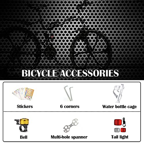 DY Bicicleta, 26 Pulgadas con Suspensión De Aluminio Regulable Bicicletas De Montaña, 21Cambio Velocidades Y Frenos De Disco