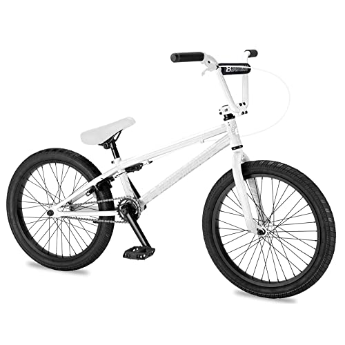 Eastern Bikes Bicicleta BMX Lowdown de 20 pulgadas, color blanco, marco de acero de alta resistencia