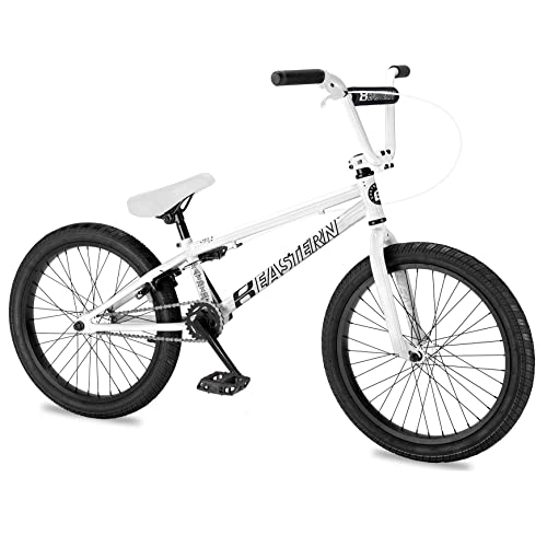Eastern Bikes Paydirt Bicicleta BMX de 20 pulgadas, blanco, marco de acero de alta resistencia