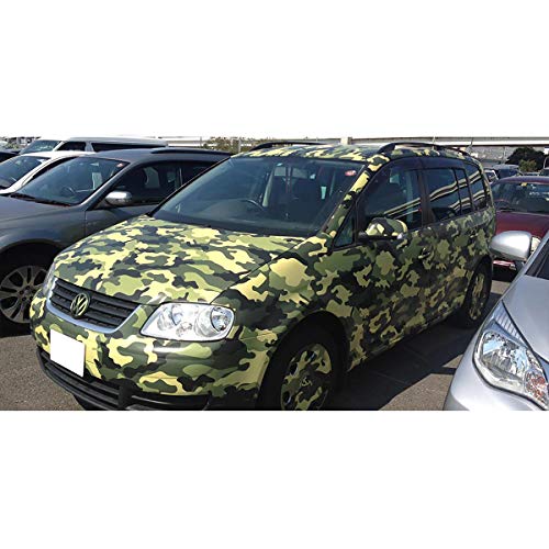 ECYC Camo Vinyl Wrap Car Motocicleta Calcomanía Camuflaje Etiqueta engomada del Coche Película para Car Styling Bike Computer Ordenador portátil Scooter Motocicleta, Naranja Negro, 50x100cm