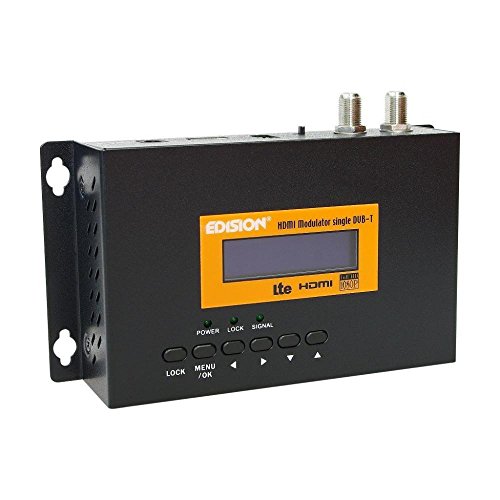 EDISION HDMI MODULATOR single DVB-T, Full HD MPEG4, RF-IN, HDTV, USB, OLED 4-line display
