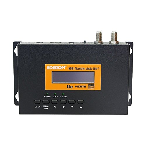 EDISION HDMI MODULATOR single DVB-T, Full HD MPEG4, RF-IN, HDTV, USB, OLED 4-line display