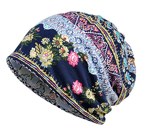 EEVASS Mujer Pañuelo Algodón Bandana Sombrero de Beanie Cabeza Transpirable Casquillo (#A, 2)