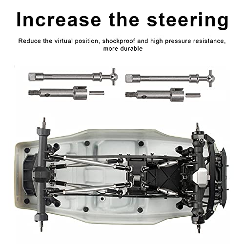 Eje de transmisión frontal RC, eje de transmisión frontal de repuesto para Axial SCX24 a prueba de golpes RC accesorio para Axial SCX24 90081 1/24 RC coche para niño