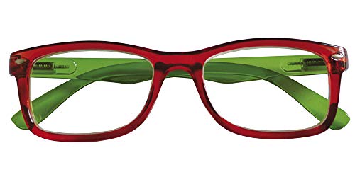 El Charro - Gafas de lectura modelo Nebraska rojo/verde, dioptría +2-1 producto