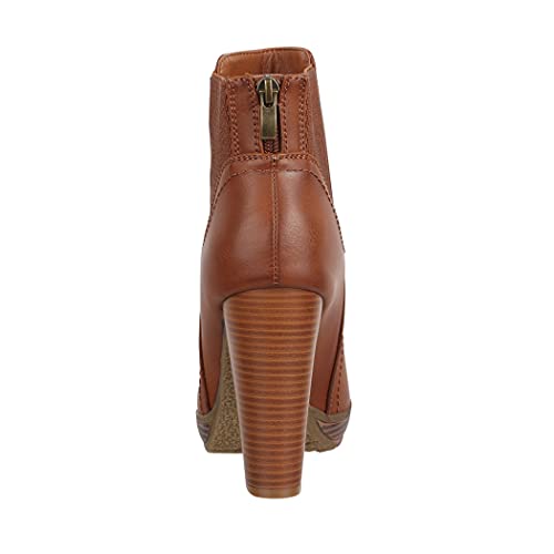 Elara Botines Mujer Chunkyrayan KA585-1SL Camel-39