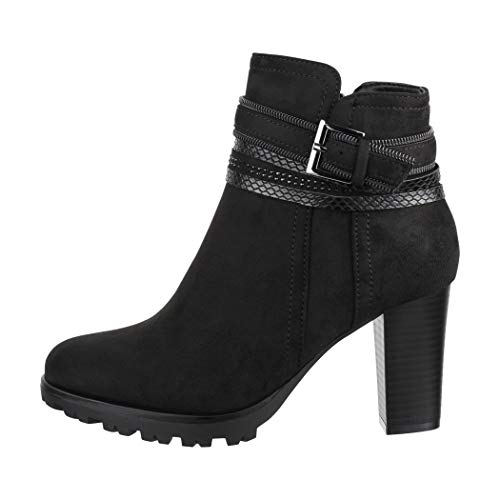 Elara Botines para Mujer Chunkyrayan Negro 2018 C292-1-Black-42